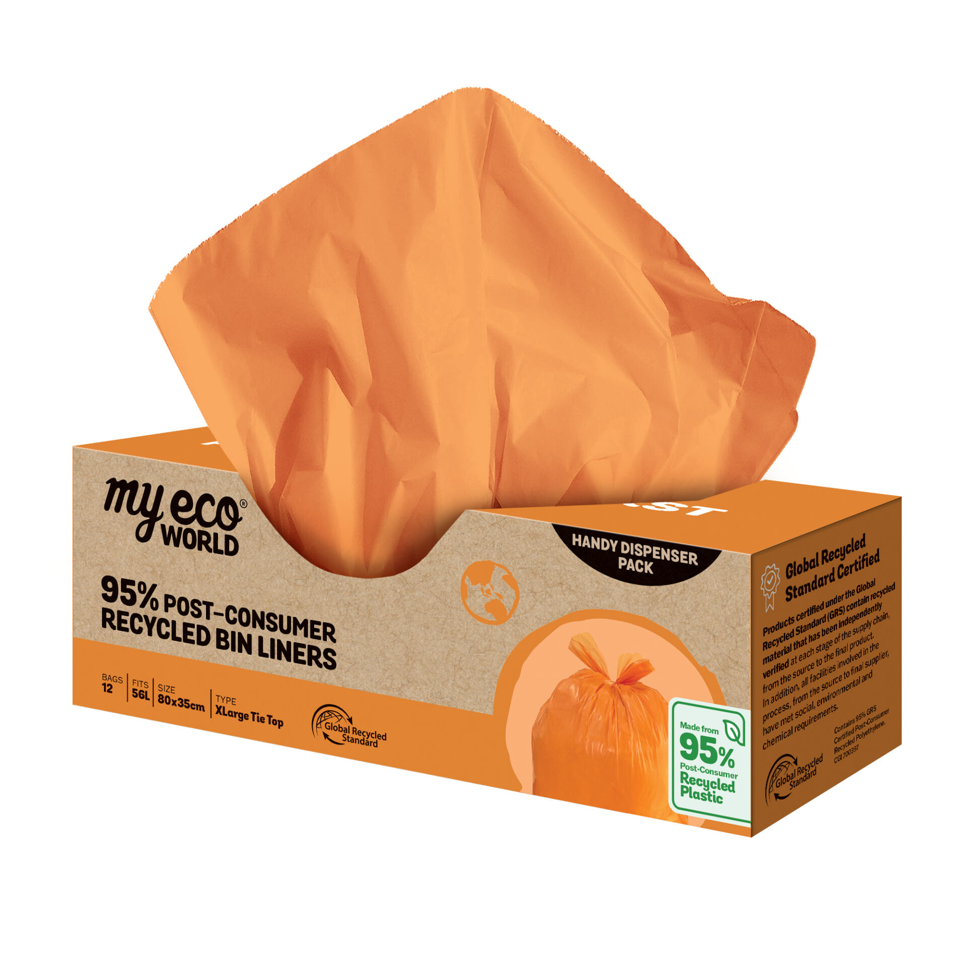 Recycled 56L bags • Limited Edition Dispenser Box